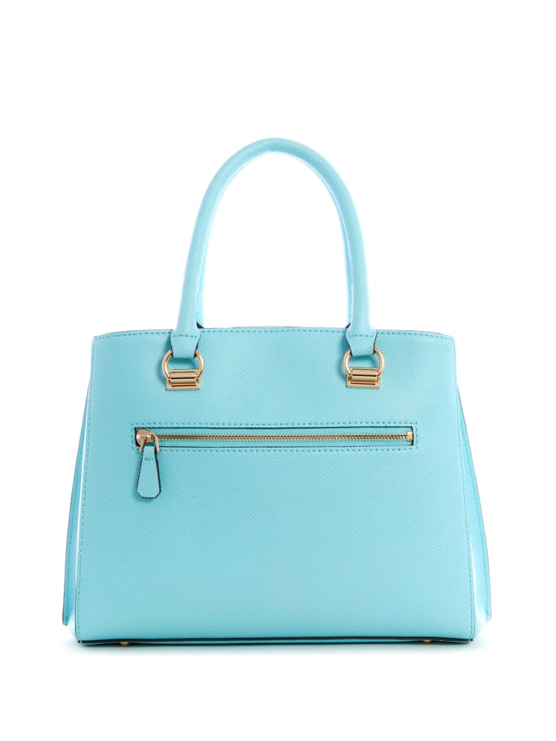 Turquoise Women's Guess Alexie Girlfriend Satchel Bags | 1729540-FH