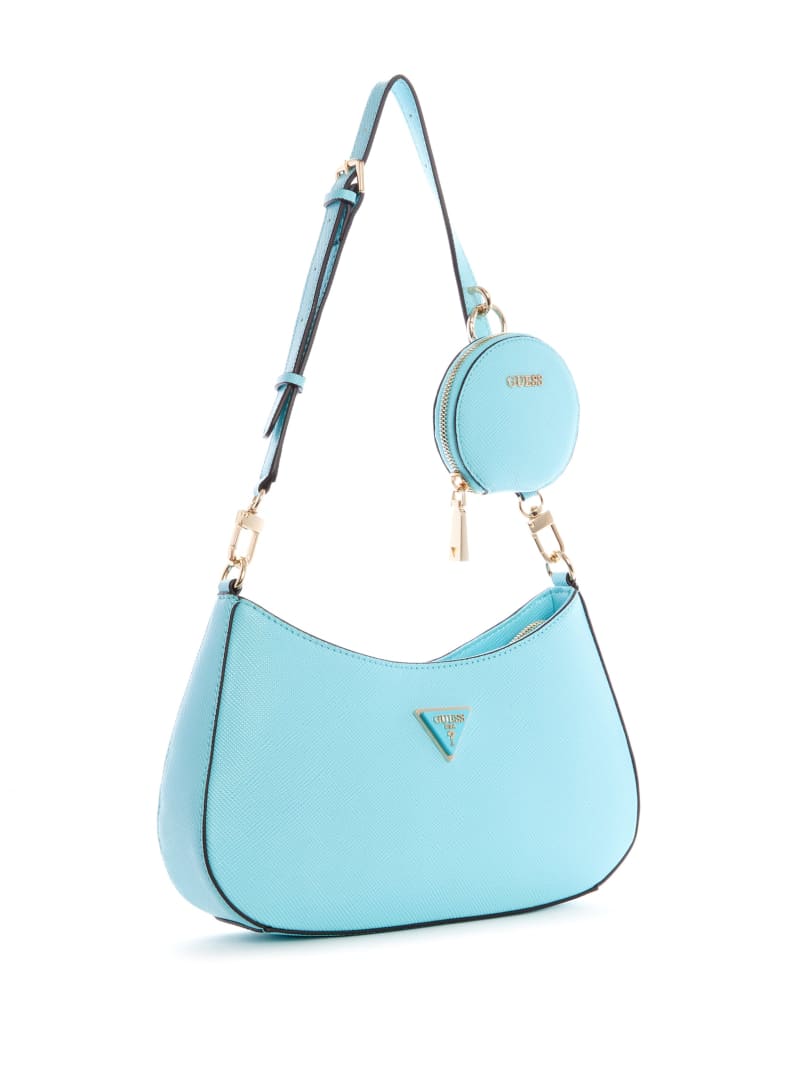 Turquoise Women's Guess Alexie Shoulder Bags | 9128076-OQ