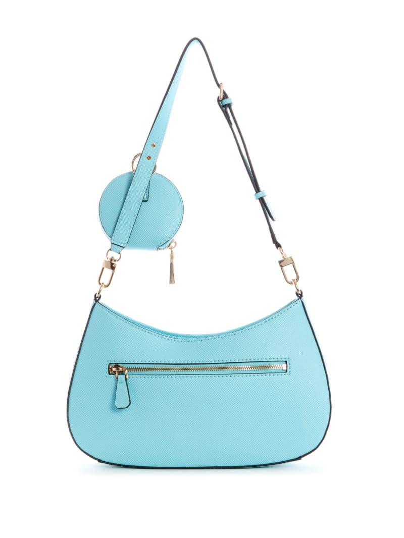 Turquoise Women's Guess Alexie Shoulder Bags | 9128076-OQ