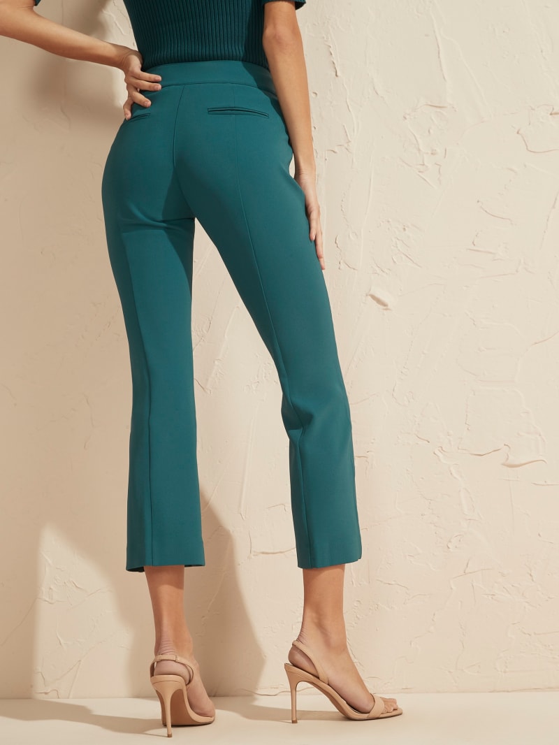 Turquoise Women's Guess Evelyn Cropped Pants | 6180375-IM