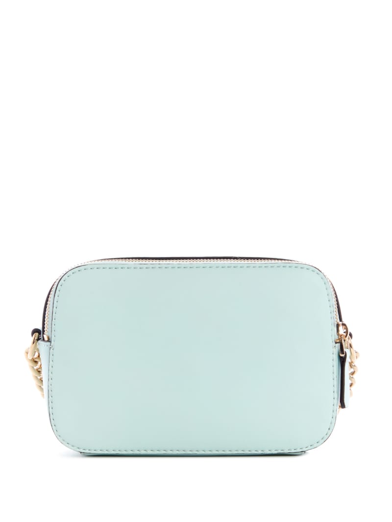 Turquoise Women's Guess Hassie Camera Crossbody Bags | 8294716-OD