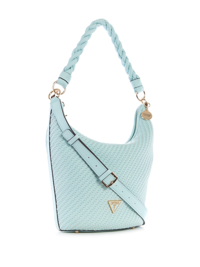 Turquoise Women's Guess Hassie Shoulder Bags | 8364529-XS