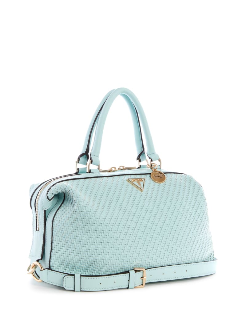 Turquoise Women's Guess Hassie Soho Satchel Bags | 9104275-HJ