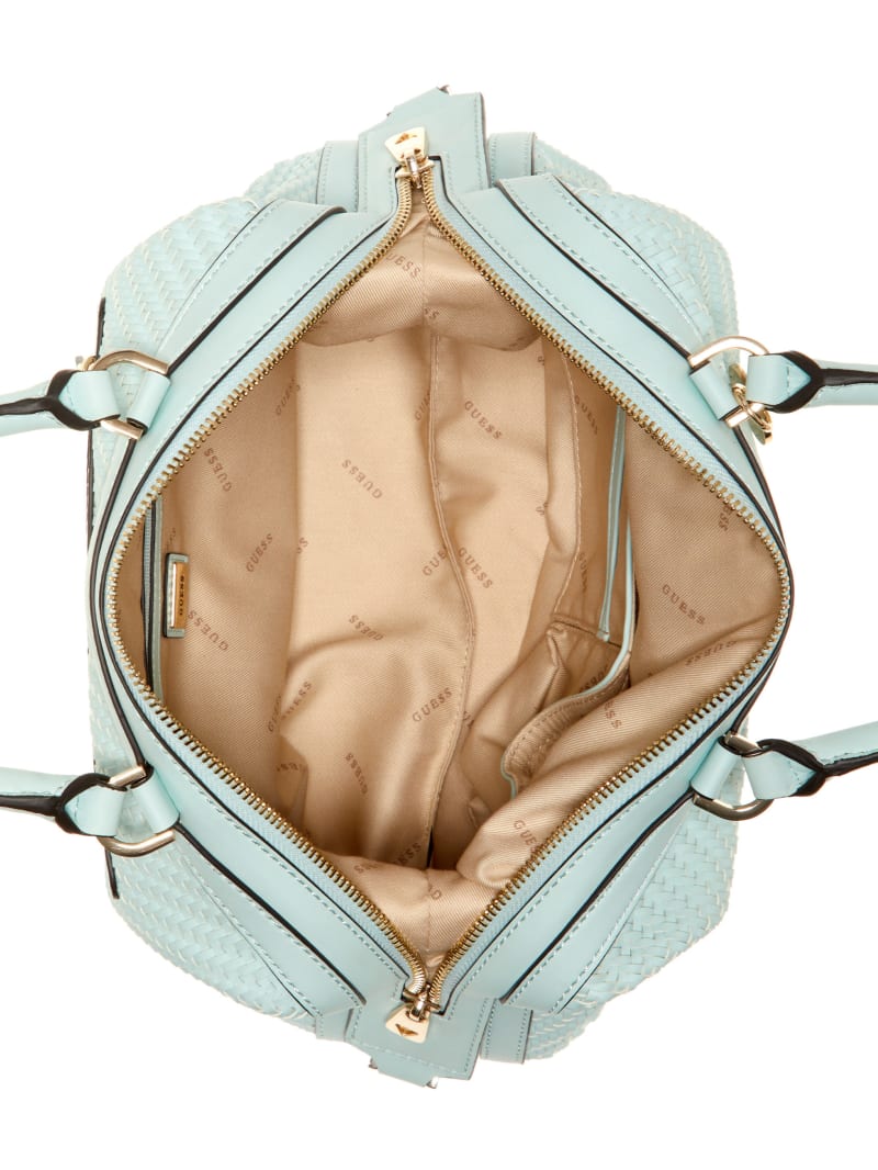 Turquoise Women's Guess Hassie Soho Satchel Bags | 9104275-HJ