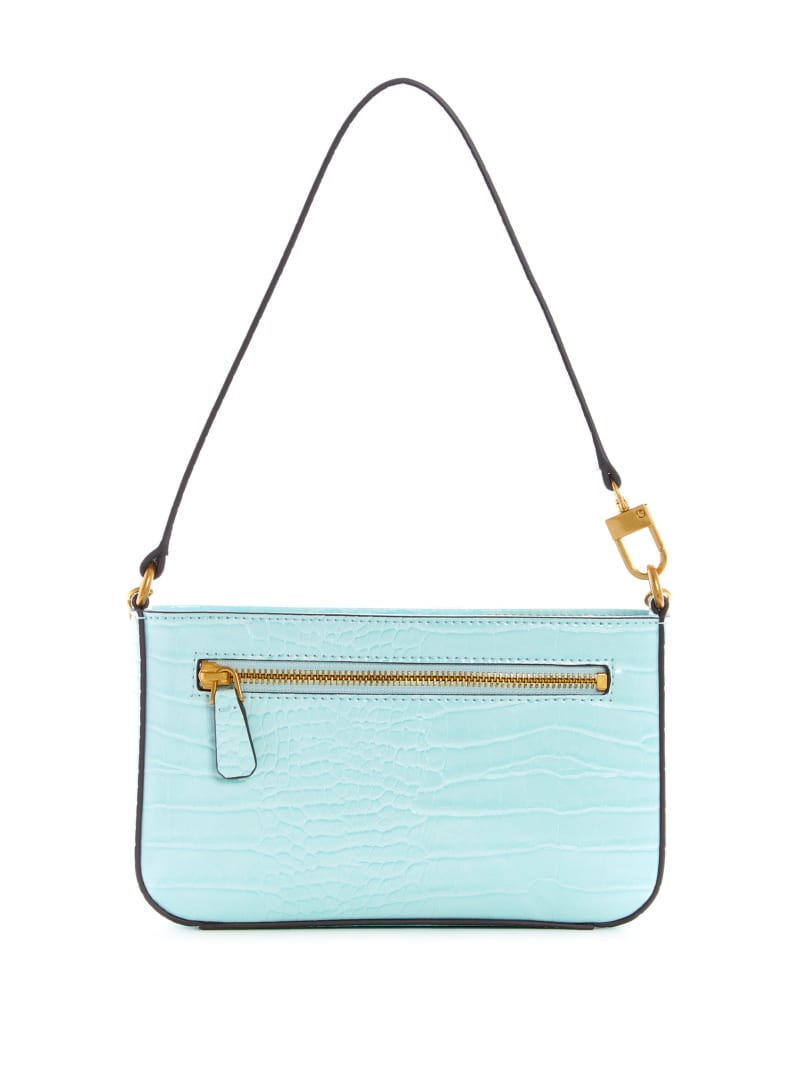 Turquoise Women's Guess Katey Zip-Top Shoulder Bags | 4761382-JI