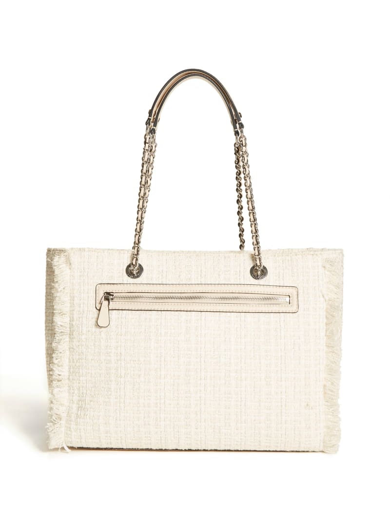 Whit Women's Guess Cessily Tweed Tote Bags | 4123590-MW