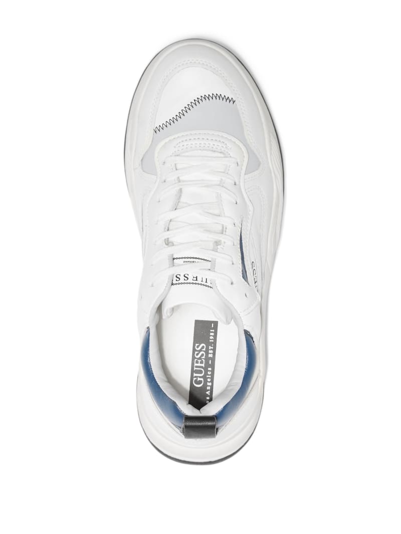 White Men's Guess Bassano Dad Sneakers | 8790624-DS