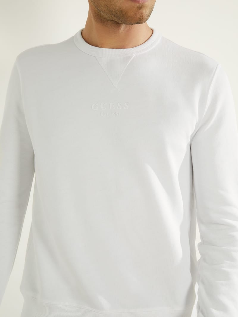 White Men's Guess Braulio Fleece Shirts | 2185734-OV