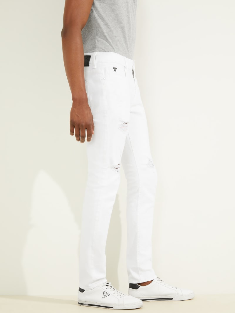 White Men's Guess Destroyed Painter's Skinny Pants | 9638257-CO