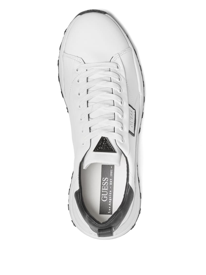 White Men's Guess Luca Sneakers | 8539471-IZ