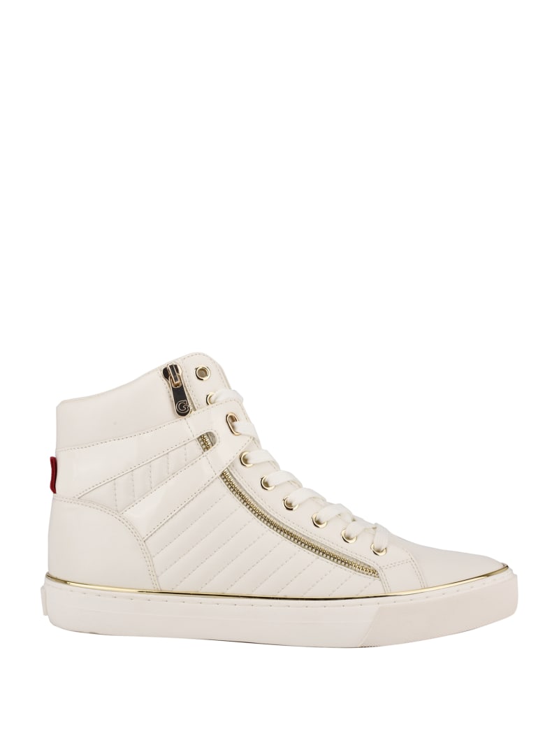 White Men's Guess Million High-Top Sneakers | 4102568-JT