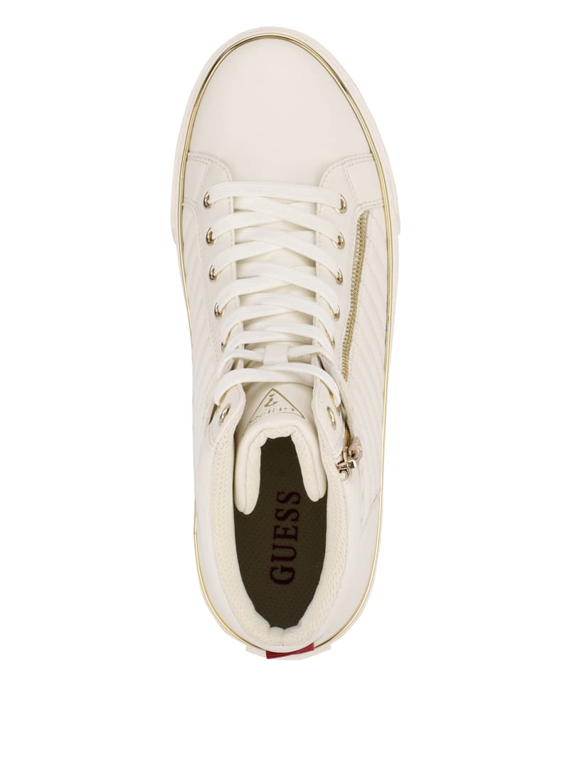 White Men's Guess Million High-Top Sneakers | 4102568-JT