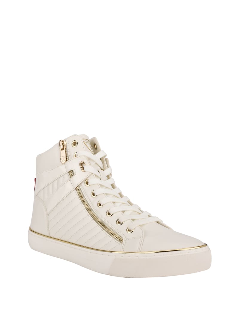 White Men\'s Guess Million High-Top Sneakers | 4102568-JT