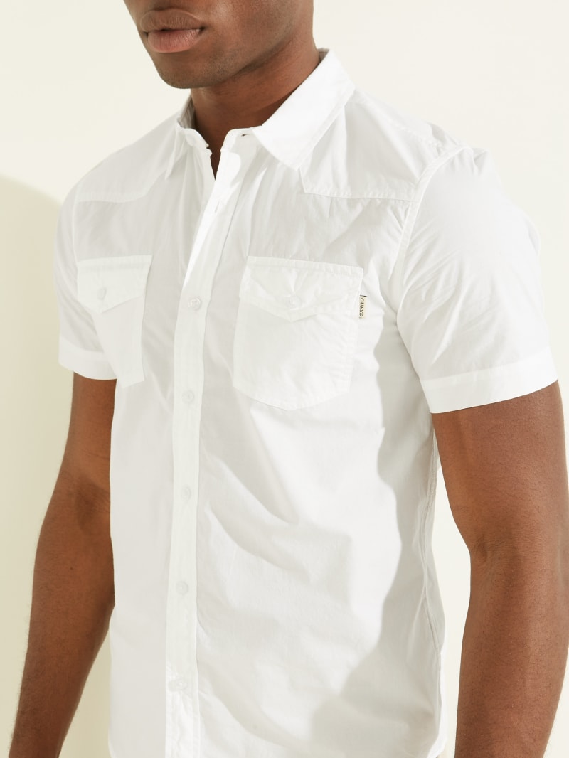 White Men's Guess Nottingham Western Shirts | 2683041-PA