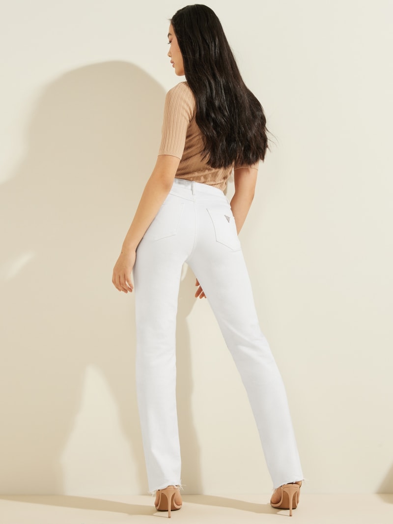 White Women's Guess 1981 Straight Pants | 7596814-CZ