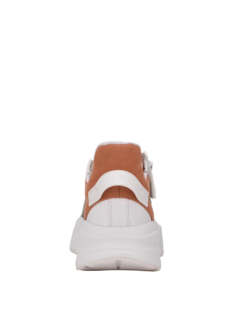 White Women's Guess Bailan Color-Blocked Sneakers | 5608271-BN