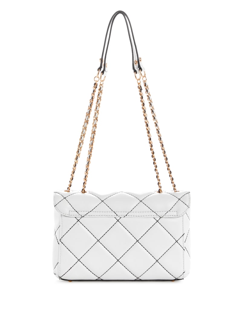 White Women's Guess Cessily Quilted Convertible Crossbody Bags | 7815469-JV