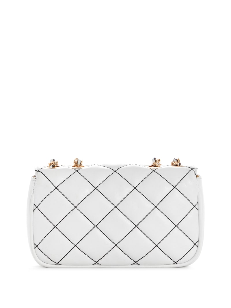 White Women's Guess Cessily Quilted Micro Mini Bag | 7539160-QA