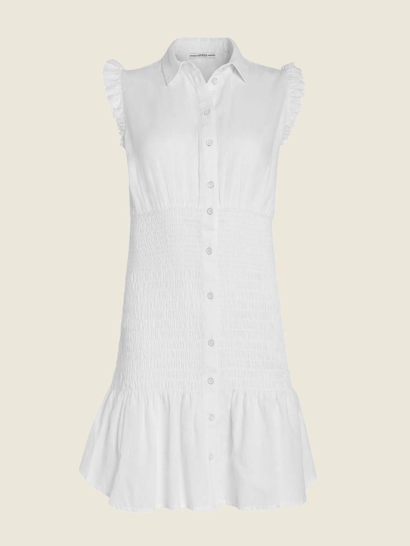 White Women's Guess Eco Teodora Dress | 8542163-OS