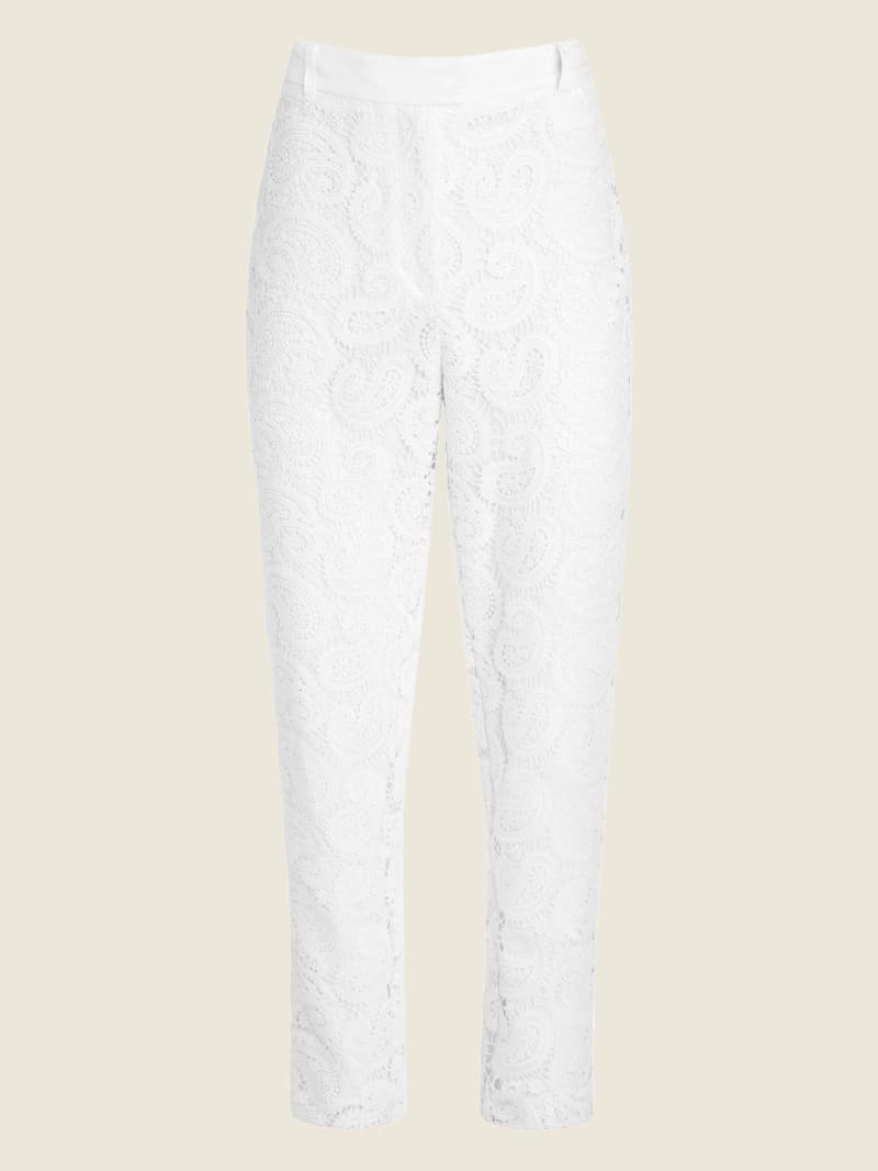 White Women's Guess Janelle Pants | 3897516-RP