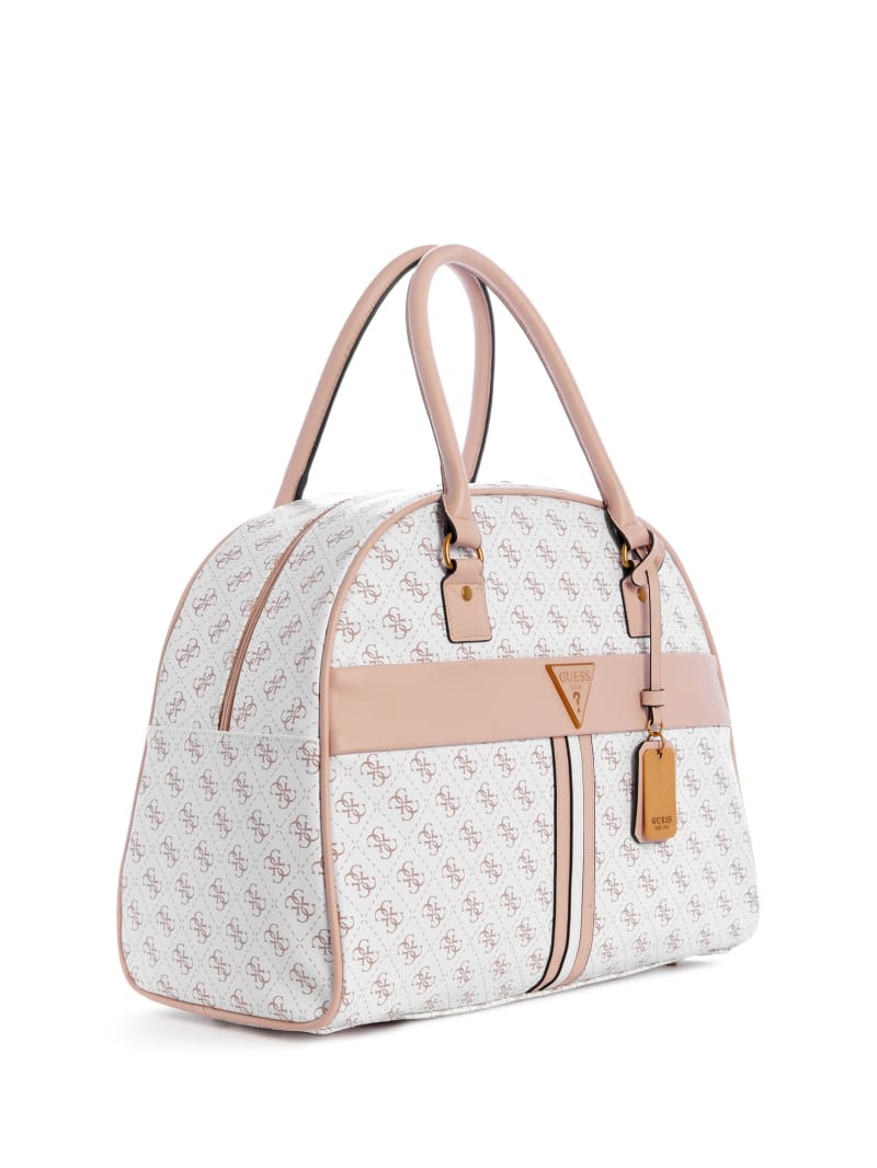 White Women's Guess Kasinta Dome Satchel Bags | 4872153-UI