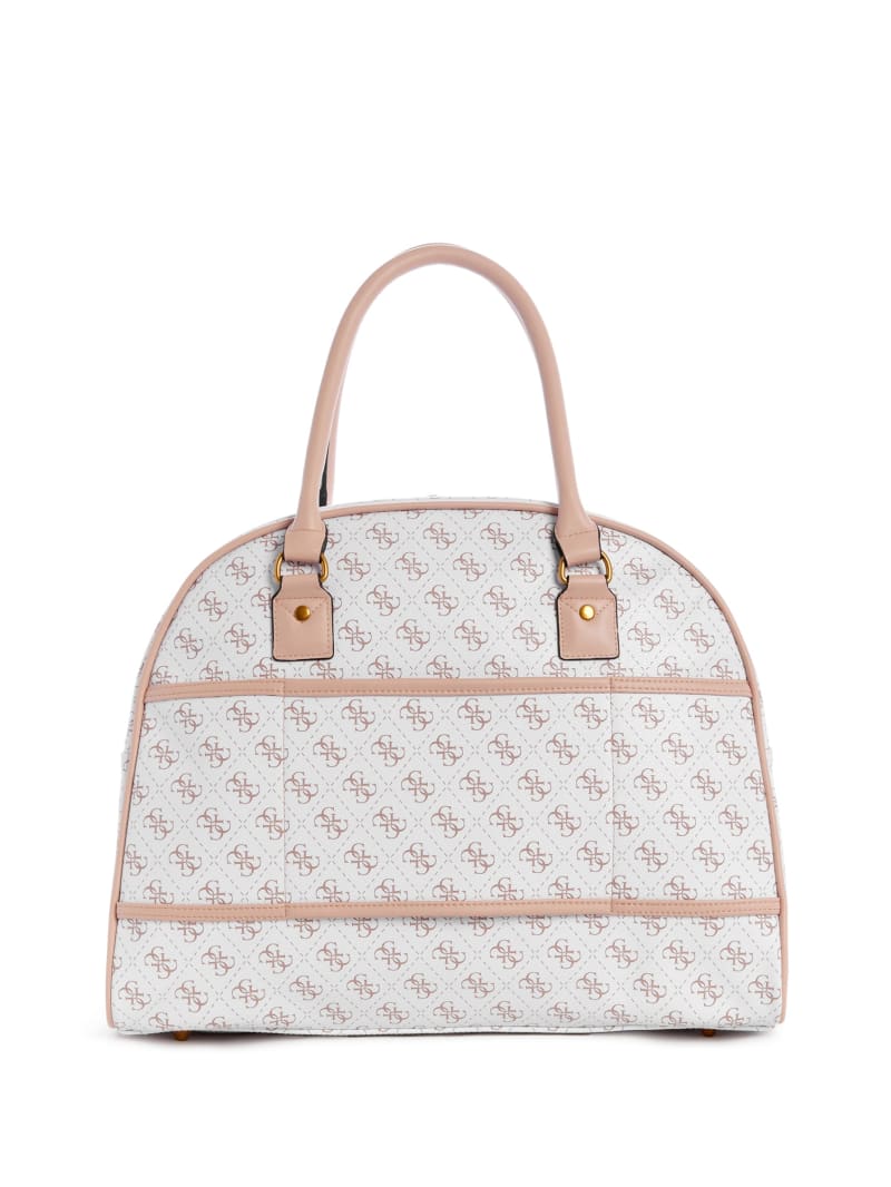 White Women's Guess Kasinta Dome Satchel Bags | 4872153-UI