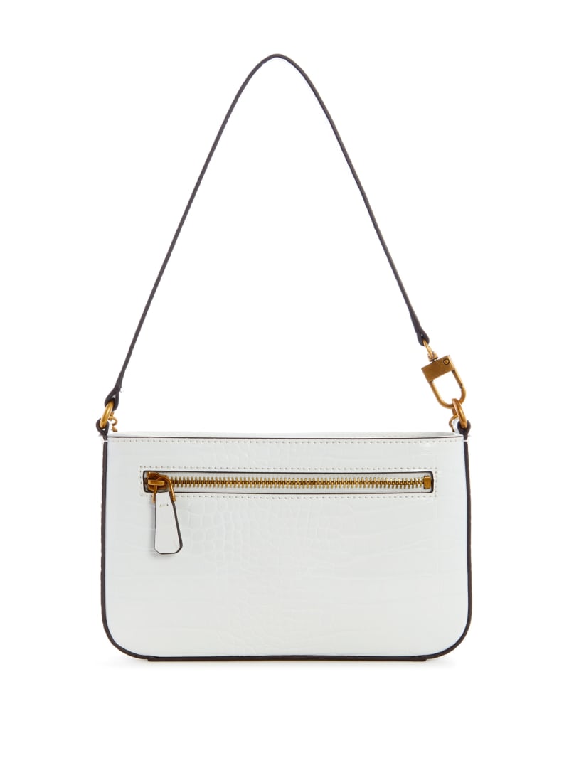 White Women's Guess Katey Croc Mini Bag | 3592647-HR