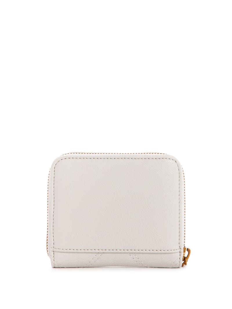 White Women's Guess Katey Small Zip-Around Satchel Bags | 4762350-XI