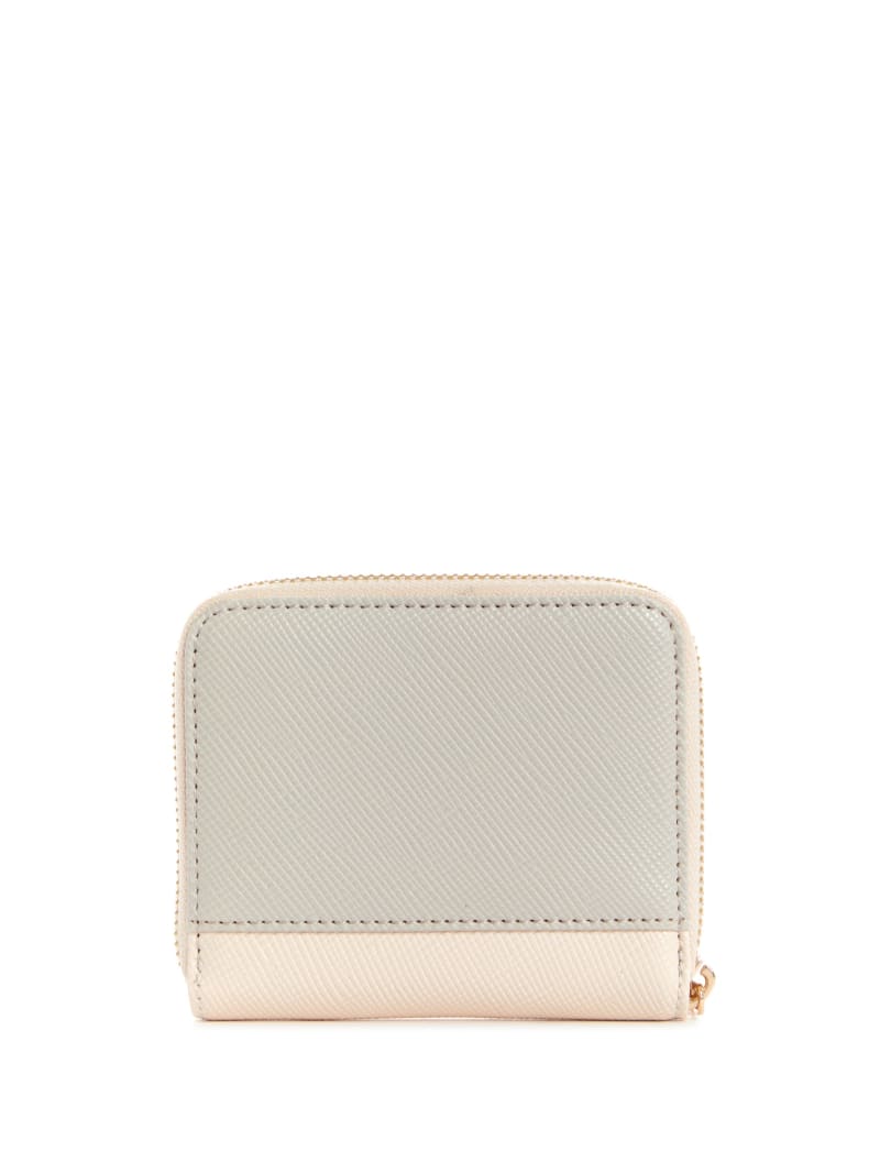 White Women's Guess Laurel Small Zip-Around Wallets | 9102568-PM