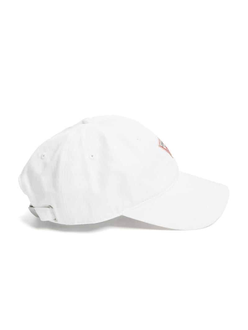 White Women's Guess Logo Baseball Hats | 1298764-KE