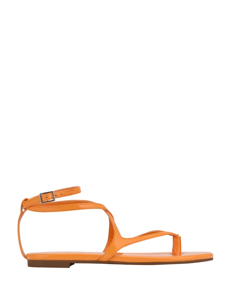 White Women's Guess Nalanie Strappy Sandals | 7295136-NK