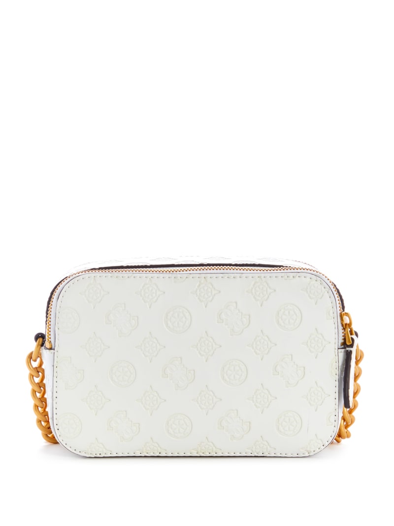 White Women's Guess Noelle Logo Camera Crossbody Bags | 8156230-QF