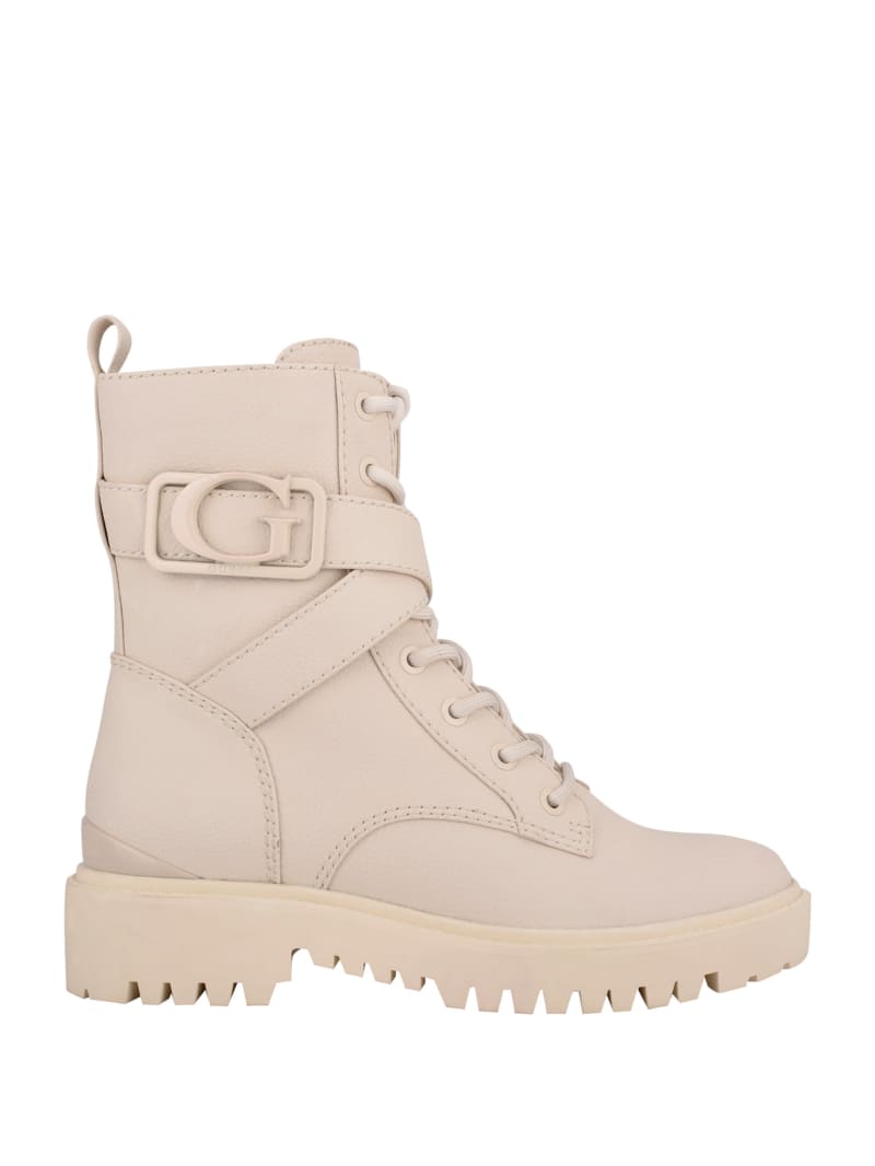 White Women's Guess Orana Combat Boots | 0123985-RI