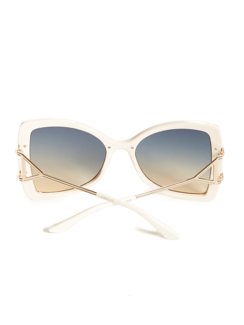 White Women's Guess Oversized Butterfly Sunglasses | 8307649-UN