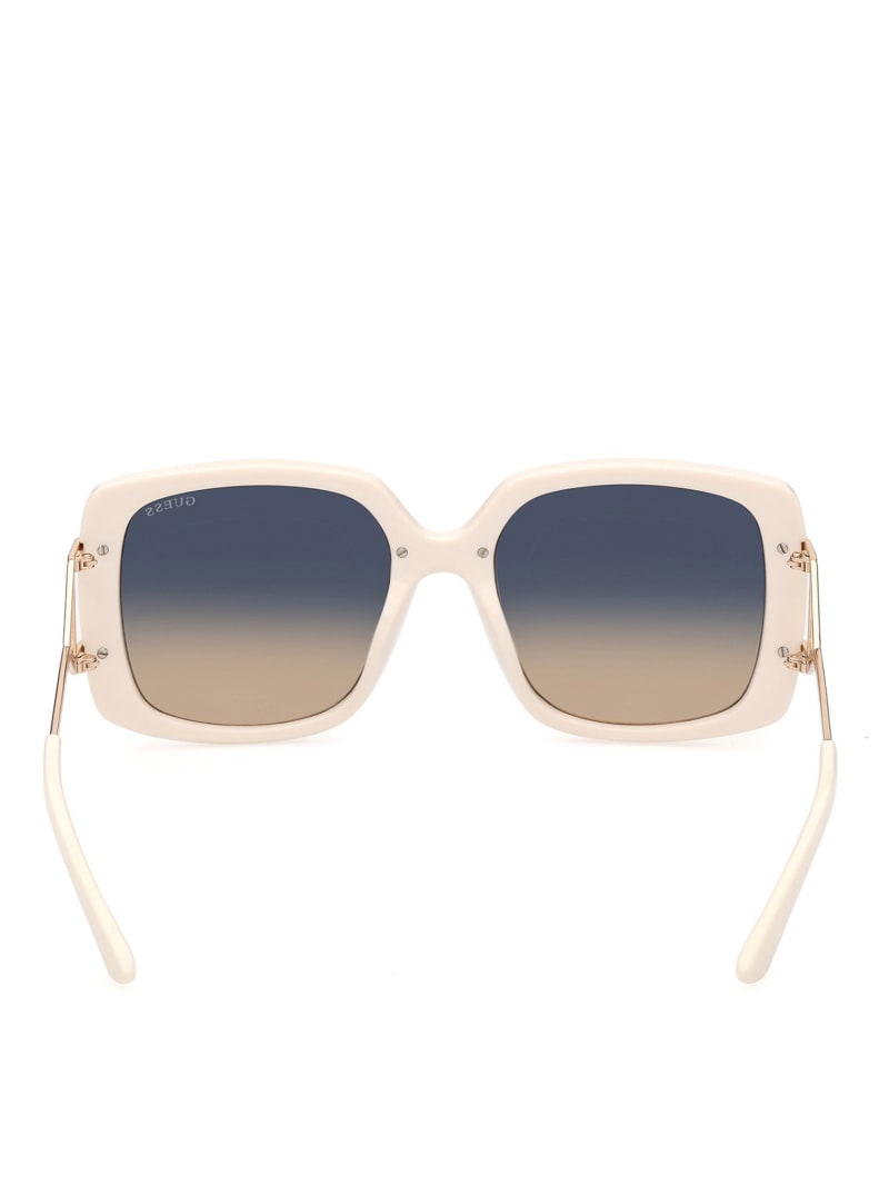 White Women's Guess Oversized Square Sunglasses | 7143209-QL