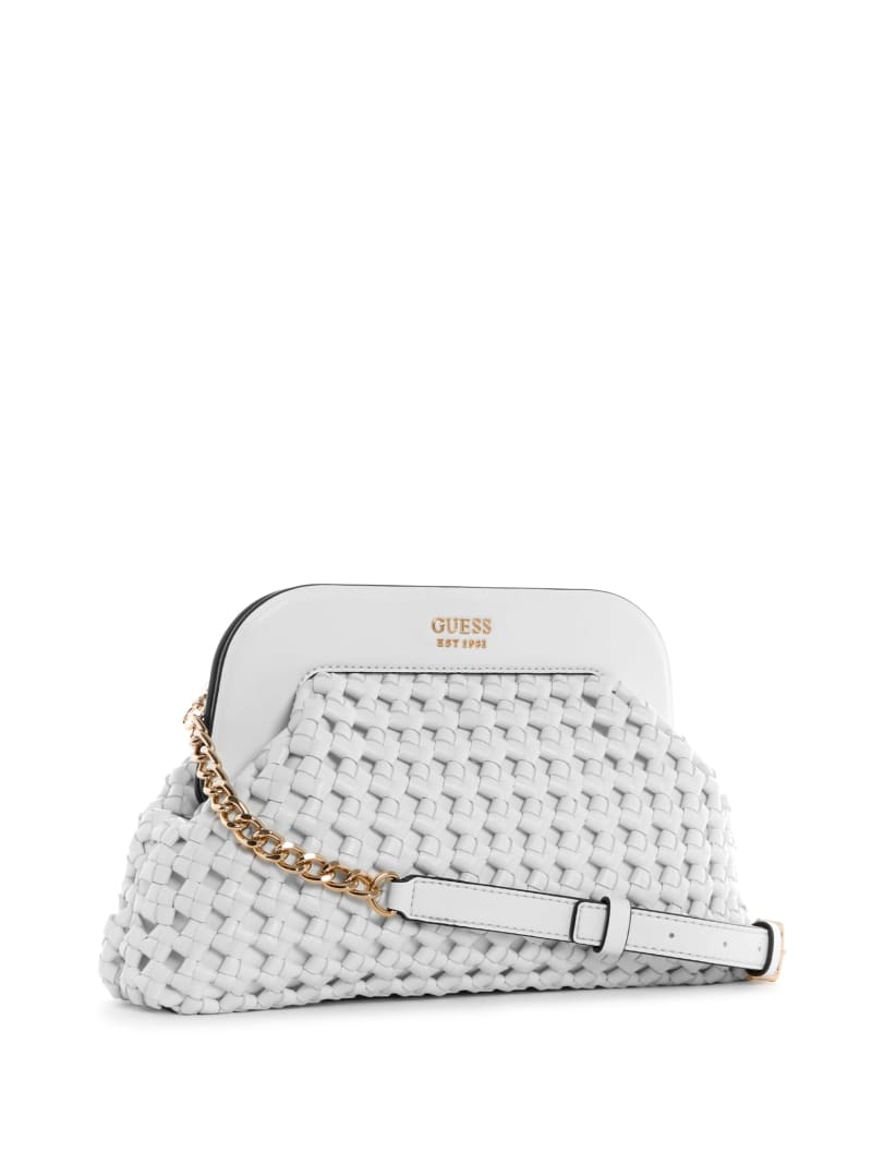 White Women's Guess Sicilia Frame Clutch Mini Bag | 1420583-HU