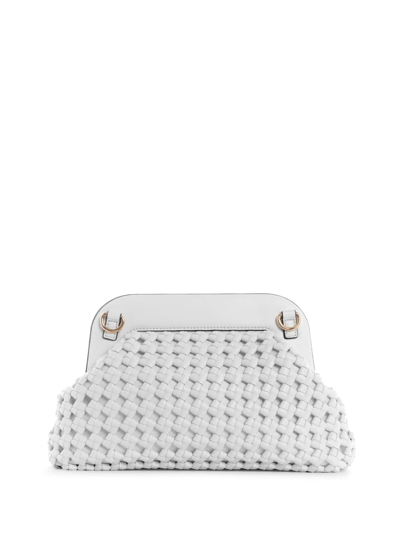 White Women's Guess Sicilia Frame Clutch Mini Bag | 1420583-HU