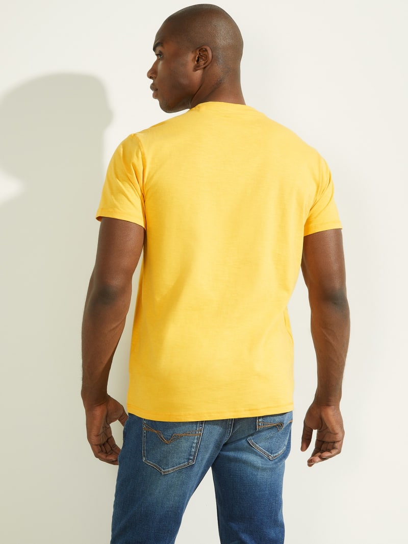 Yellow Men's Guess Academy Tee T Shirts | 5028147-AN