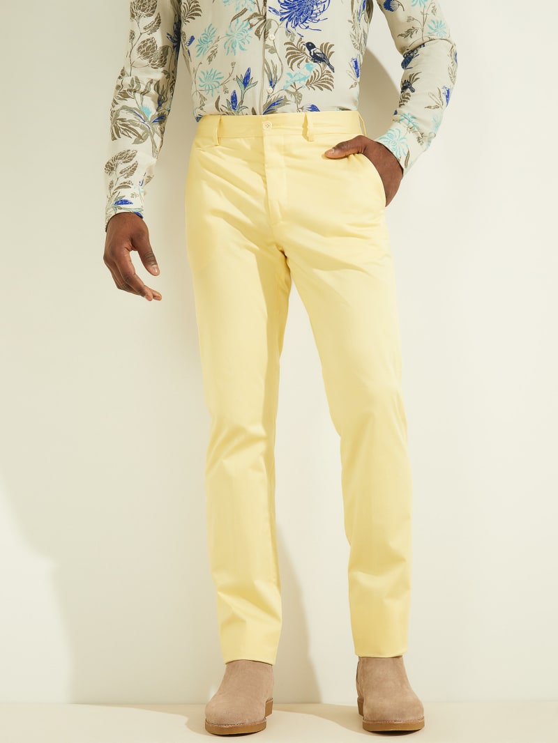 Yellow Men\'s Guess Classic Chino Pants | 7698521-NR