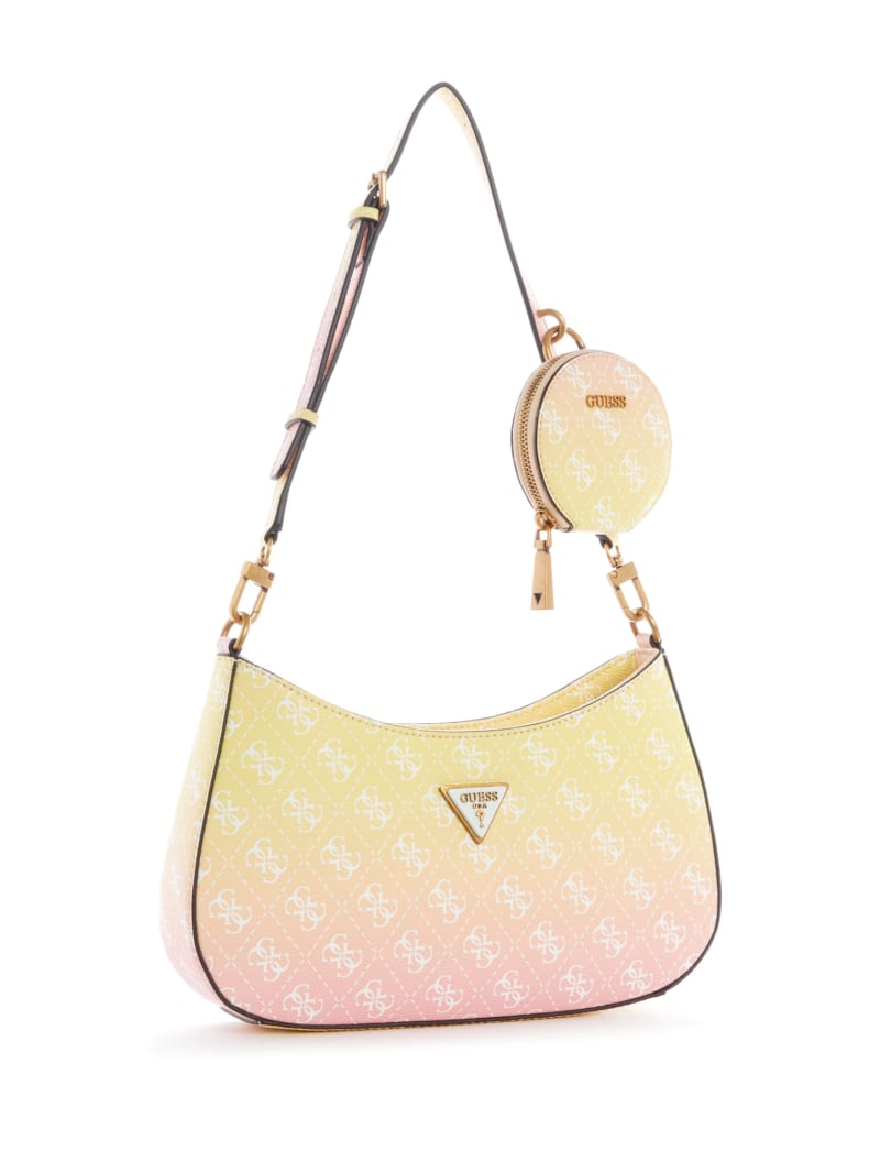 Yellow Women's Guess Alexie Ombre Logo Shoulder Bags | 8639410-GK