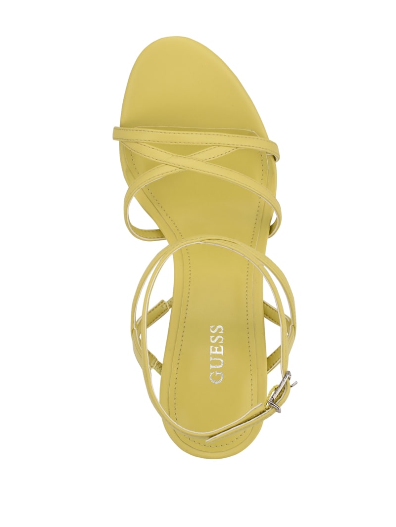 Yellow Women's Guess Fumi Strappy Heels | 8537120-XK