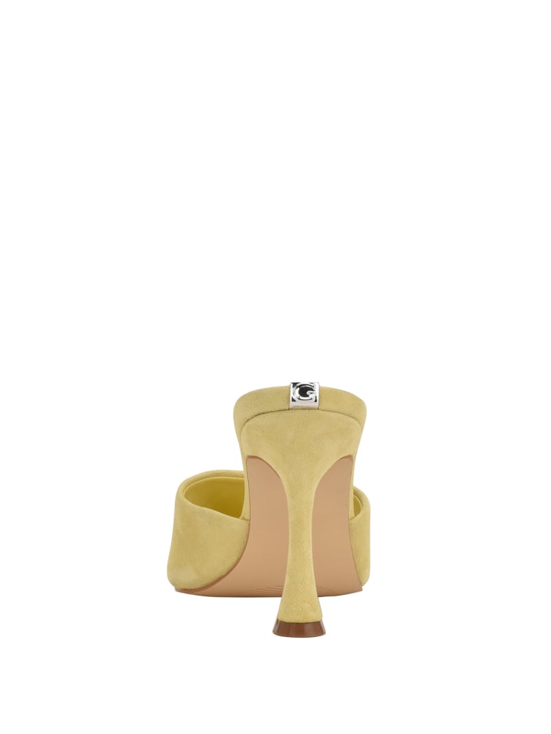 Yellow Women's Guess Hambree Suede Heels | 0571482-AR