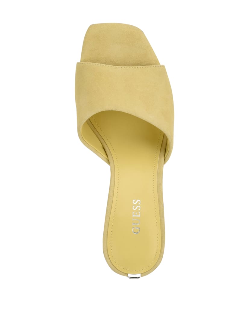 Yellow Women's Guess Hambree Suede Heels | 0571482-AR