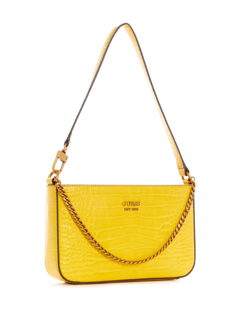 Yellow Women's Guess Katey Croc Mini Bag | 2734801-DT