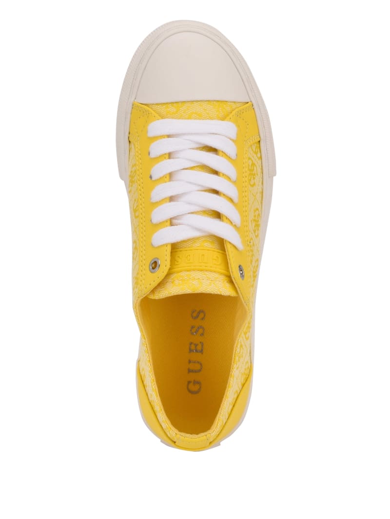 Yellow Women's Guess Passit Logo Low-Top Sneakers | 3910526-DL