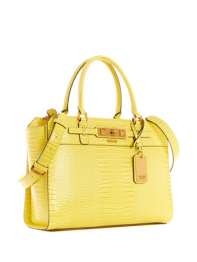 Yellow Women's Guess Raffie Carryall Tote Bags | 5426789-ID