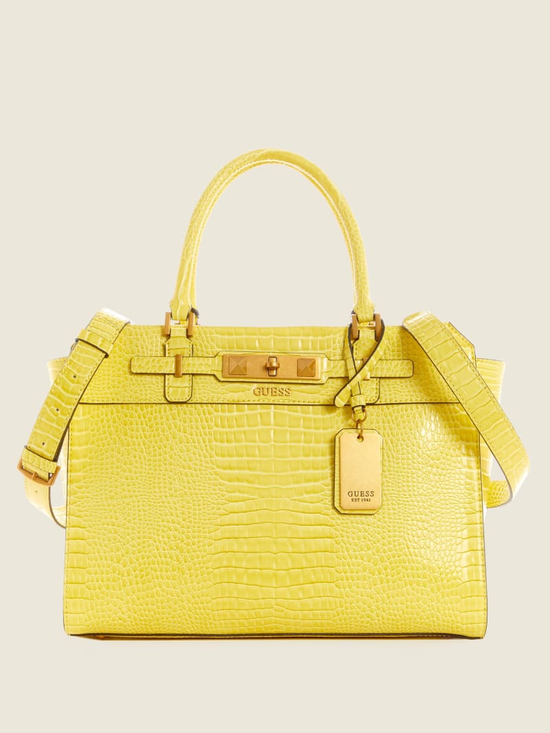 Yellow Women\'s Guess Raffie Carryall Tote Bags | 5426789-ID