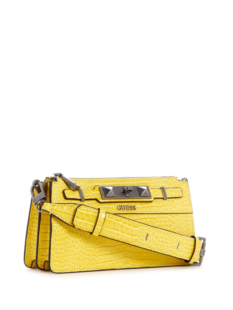 Yellow Women's Guess Raffie Crossbody Bags | 6251743-TD