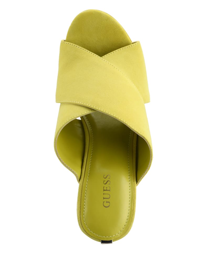 Yellow Women's Guess Teisha Crisscross Wedges | 5893617-ZB